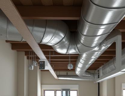 Newly installed air ducts and balancing equipment in Arizona home